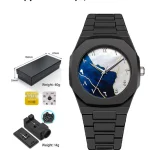 Arabic Digit Carbon Fiber Body White & Blue | Code: 13